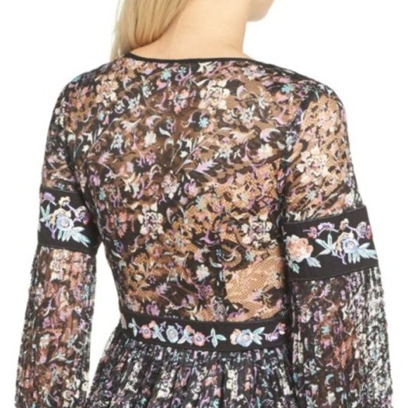 FREE PEOPLE New Cherry Blossom Mini DRESS Boho πHPπ - Picture 5 of 13